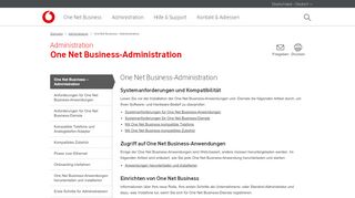 
                            9. One Net Business – Administration - Vodafone One Net Business