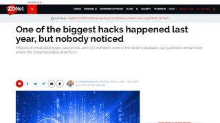 
                            5. One of the biggest hacks happened last year, but nobody noticed ...