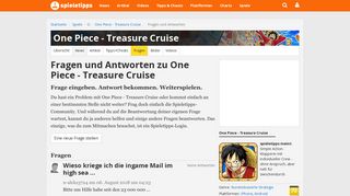 
                            7. One Piece - Treasure Cruise: Fragen und Antworten | spieletipps