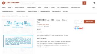 
                            13. One Stone Biblical Resources: PRESCHOOL 1-2 PTC - Jesus - Son of ...