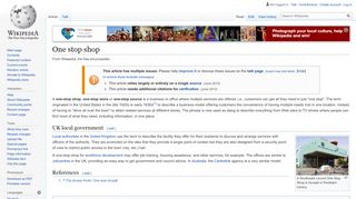 
                            2. One stop shop - Wikipedia