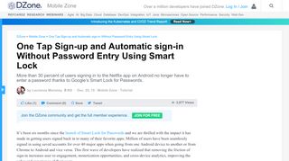 
                            9. One Tap Sign-up and Automatic sign-in Without Password Entry Using ...