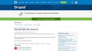 
                            2. One time login URL | Drush uli | Drupal.org