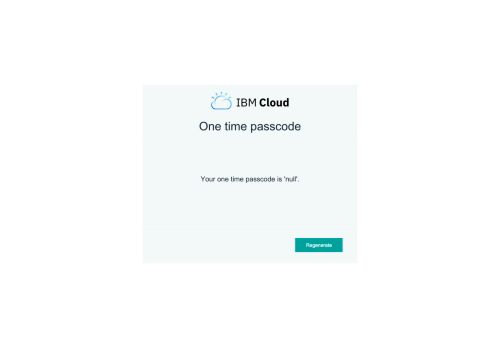 
                            2. One time passcode - BlueMix - IBM Cloud