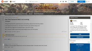 
                            7. One Time Password Mail is not working : swtor - Reddit