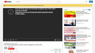 
                            8. One Time Registration OJAS How To Apply For OTR OTR - YouTube