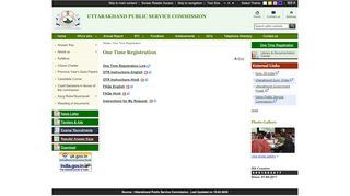 
                            3. One Time Registration - Uttarakhand Public Service Commission