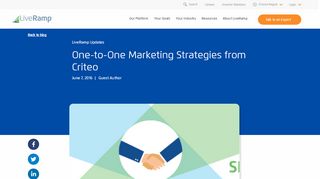 
                            5. One-to-One Marketing Strategies from Criteo | LiveRamp
