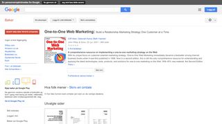 
                            8. One-to-One Web Marketing: Build a Relationship Marketing Strategy ... - Resultat for Google Books