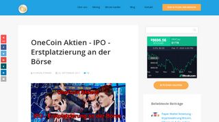 
                            9. OneCoin Aktien - IPO - Erstplatzierung an der Börse - coin-blog.de