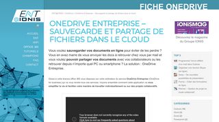 
                            10. OneDrive Entreprise - Sauvegarde et partage de fichiers dans le cloud ...