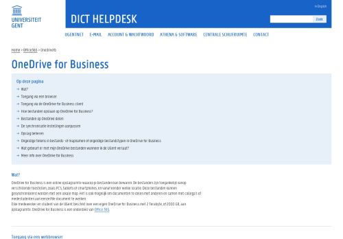 
                            13. OneDrive for Business - DICT Helpdesk - Universiteit Gent