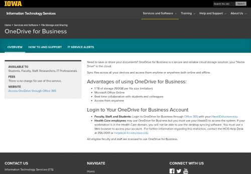 
                            13. OneDrive for Business | Information Technology Services