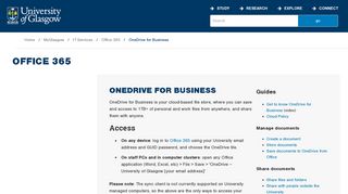 
                            11. OneDrive for Business - University of Glasgow