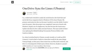 
                            11. OneDrive Sync for Linux (Ubuntu) – Garrett Mills – Medium