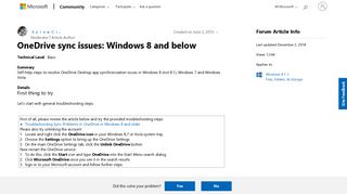 
                            8. OneDrive sync issues: Windows 8 and below - Microsoft Community