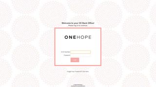 
                            7. ONEHOPE Virtual Office Login