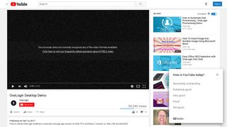 
                            2. OneLogin Desktop Demo - YouTube