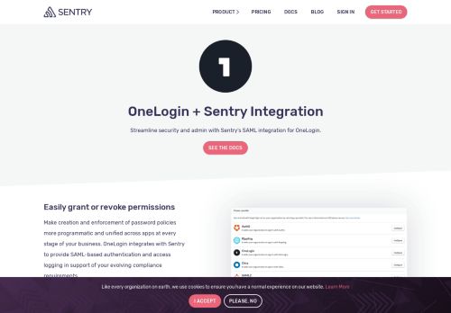 
                            13. OneLogin + Sentry Integration