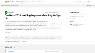 
                            1. OneNote 2016 Nothing happens when i try to Sign In. - Microsoft ...