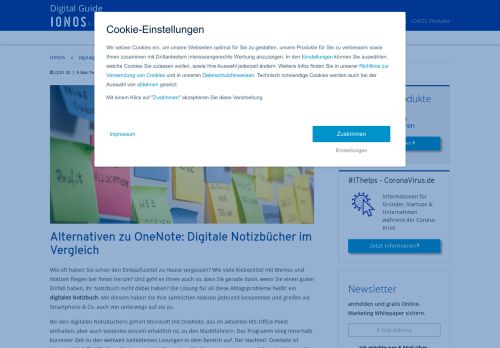 
                            8. OneNote Alternative: Die besten Alternativen zu OneNote 2019 - 1&1 ...