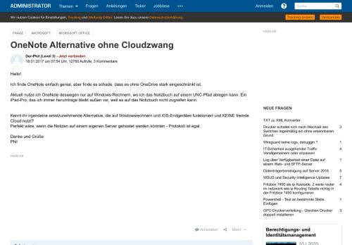 
                            11. OneNote Alternative ohne Cloudzwang - Administrator