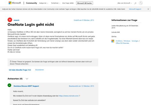 
                            8. OneNote LogIn geht nicht - Microsoft Community