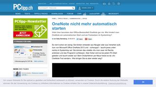 
                            4. OneNote nicht mehr automatisch starten - PCtipp.ch