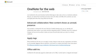 
                            7. OneNote Online | Microsoft Docs