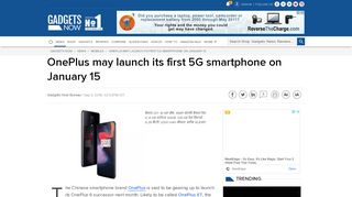 
                            13. OnePlus 5G: OnePlus may launch its first 5G smartphone on January ...