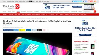 
                            13. OnePlus 6 to Launch in India 'Soon', Amazon India Registration Page ...