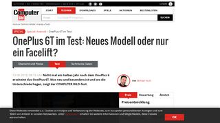 
                            12. OnePlus 6T im Test: Preis, Release, Speicher, Kamera, Dual-SIM ...