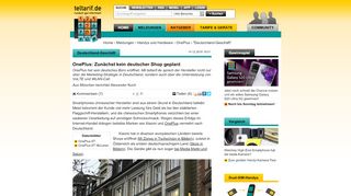 
                            7. OnePlus: Zunächst kein deutscher Shop geplant - teltarif.de News
