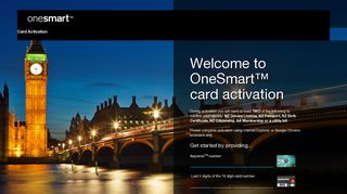 
                            2. OneSmart™ card activation