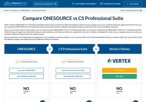 
                            7. ONESOURCE vs CS Professional Suite 2019 Comparison ...
