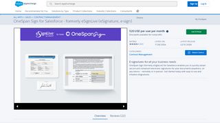 
                            6. OneSpan Sign for Salesforce - formerly eSignLive (eSignature, e-sign)