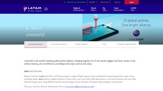 
                            13. oneworld Alliance - LATAM Airlines