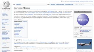 
                            6. Oneworld Alliance – Wikipedia