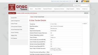 
                            11. ONGC Tender : E Gas Tender Detail