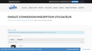 
                            11. onglet connexion/inscription utilisateur - WPFR