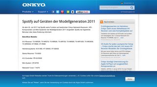 
                            3. Onkyo | Spotify auf Geräten der Modellgeneration 2011