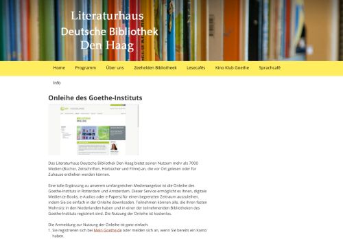 
                            7. Onleihe des Goethe-Instituts - Deutsche Bibliothek