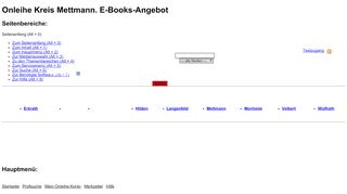 
                            4. Onleihe Kreis Mettmann. E-Books-Angebot