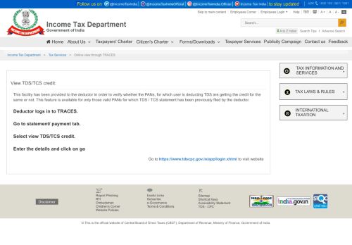 
                            4. Online 26AS TRACES - Income Tax Department