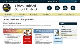 
                            12. Online Academies - Chico Unified School District