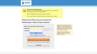 
                            4. Online Account Access for Northwestern Water & Sewer District