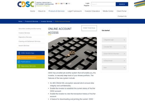 
                            3. Online Account Access - The Central Depository & Settlement ...