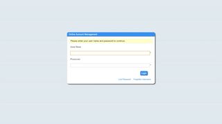 
                            4. Online Account Management Please enter your user name and ...