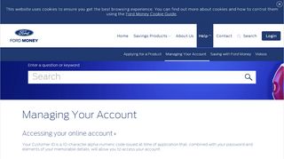 
                            10. Online Account Management | Save with Ford Money