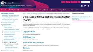 
                            9. Online Acquittal Support Information System (OASIS) - Department of ...